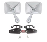 Pair Square Rectangle Chrome Outside Rearview Door Mirrors 1970-1972 Chevy Truck. Fixed Price $121.95.