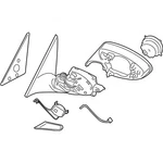 Genuine Bmw Exterior Mirror, No Lens, He 51-16-7-281-983 New. Fixed Price $624.50.