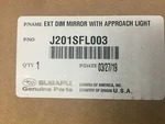 2017-2023 Subaru Exterior Auto Dimming Mirror With Approach Light J201SFL003 Oem. Fixed Price $211.82.