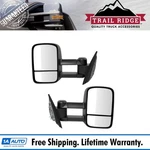 Trail Ridge Tow Mirror Manual Textured Black Pair Set For Silverado Sierra New. Fixed Price $144.95.