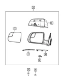 Genuine Mopar Outside Rear-view Mirror Right 6LP24DX8AF. Fixed Price $366.21.