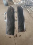 1957 1958 Mercury Rear Fender Shields / Cruiser Skirts Foxcraft Pair 60X14. Fixed Price $2500.00.