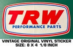 Trw Performance Parts Vintage Original Vinyl Decal Sticker Engine Racing-drag. Fixed Price $8.66.