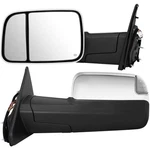 Tow Mirrors For Dodge Ram 2019-2022 Power Heated Turn Signal + Lh Side Chrome. Fixed Price $152.85.