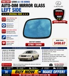96-07 Lexus Es Ls Oem Left Side Original Auto Dim Mirror Glass 776945 S1 10. Fixed Price $120.89.