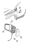 Genuine Mopar Outside Rear-view Electric Heated Mirror Left 1JG691XRAD. Fixed Price $17.62.