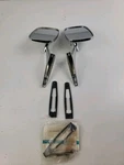 Pair Chevy Rectangle Ribbed Base Outside Rearview Door Mounted Mirrors Set New. Fixed Price $100.00.