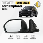 2020-2024 Ford Explorer Left Side Mirror Power W/bsd Heated 8 Pins Textured. Fixed Price $124.99.