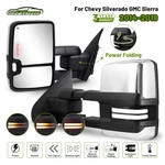 Chrome Power Fold Smoked Switchback Tow Mirrors For 2014-2019 Silverado Sierra. Fixed Price $304.99.