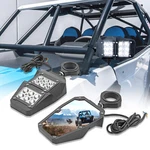 Utv Rear View Side Mirrors With Led Rock Light For Yamaha YXZ1000R 2016-2026. Fixed Price $49.34.