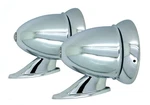 New Pair Talbot Style Classic Chrome Bullet Side View Mirror / Fender Door Mount. Fixed Price $79.99.