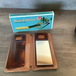 Vintage Travel Comb And Mirror Set Nos Box Montgomery Ward Label. Fixed Price $19.75.