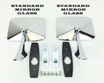 73-91 Chevy Gmc Truck Square Rectangle Chrome Outside Rearview Door Mirrors Pair. Fixed Price $96.95.