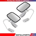 Side View Manual Mirrors Chrome Pair Set Fits 1980-96 Ford F-series Pickup Truck. Fixed Price $40.52.